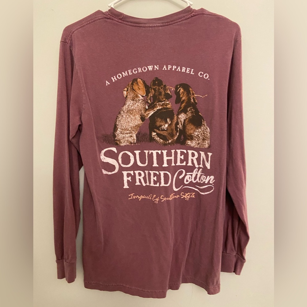 Southern Fried Cotton long sleeve tee; size small